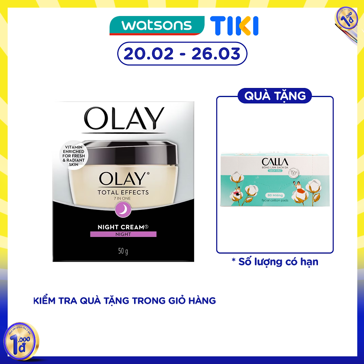 Kem Dưỡng Ban Đêm Olay Total Effects 50g