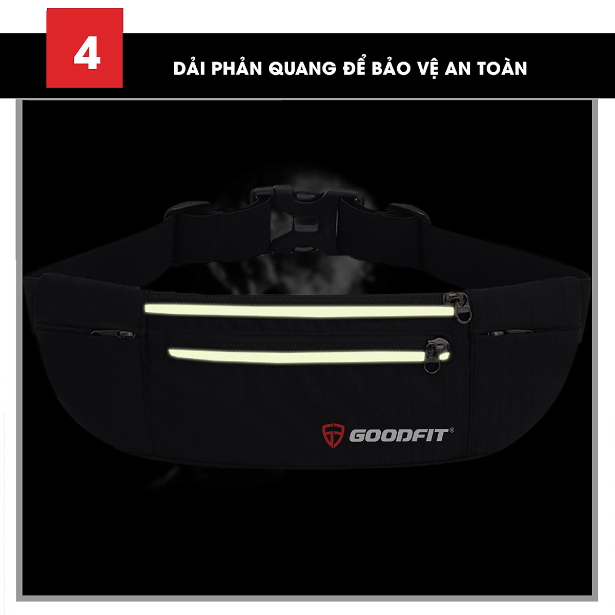 Đai đeo chạy bộ GoodFit, túi đeo hông chạy bộ chống nước, đai đeo điện thoại chạy bộ GoodFit GF108RB