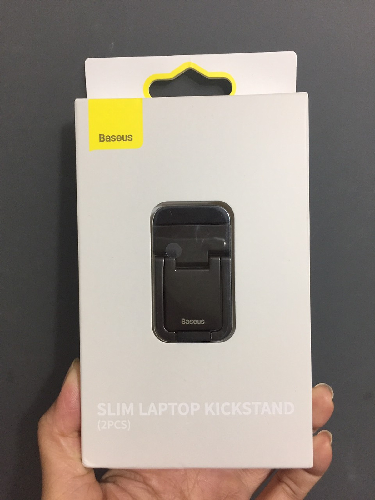 Đế nâng laptop hỗ trợ tản nhiệt dạng xếp dán thân máy Baseus SLIM KICKSTAND - Hàng chính hãng