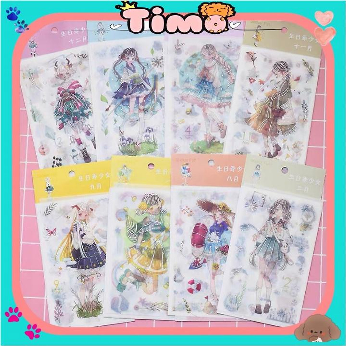 Sticker dán sổ, sticker anime hình dán công chúa cute trang trí sổ laptop  vali giá rẻ | Lazada.vn