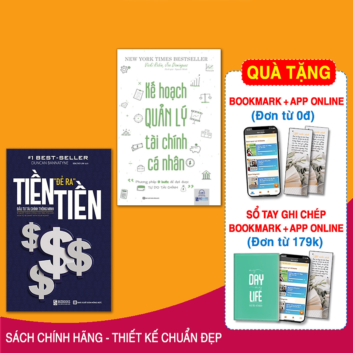 BIZBOOKS – Combo Bộ 2 Cuốn Bí Kíp Quản Lý Tài Chính: Tiền Đẻ Ra Tiền + Kế Hoạch Quản Lý Tài Chính Cá Nhân - Phương Pháp 9 Bước Để Đặt Được Tự Do Tài Chính - MinhAnBooks