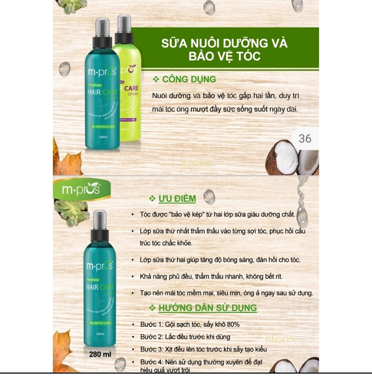 Sữa Dưỡng Tóc Hair Care Spray 280ml 2 Lớp - Xịt Dưỡng Tóc Và Bảo Sữa Dưỡng Tóc Hair Care Spray 280ml 2 Lớp - Xịt Dưỡng Tóc Và Bảo