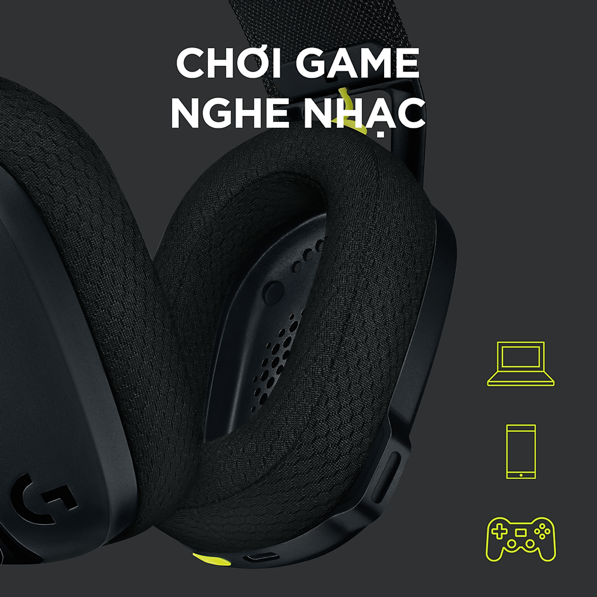 Tai nghe game không dây Bluetooth và Lighspeed Logitech G435 – Mic ảo tích hợp, nhẹ, tương thích PC, Điện thoại, PS4, PS5 - Hàng chính hãng