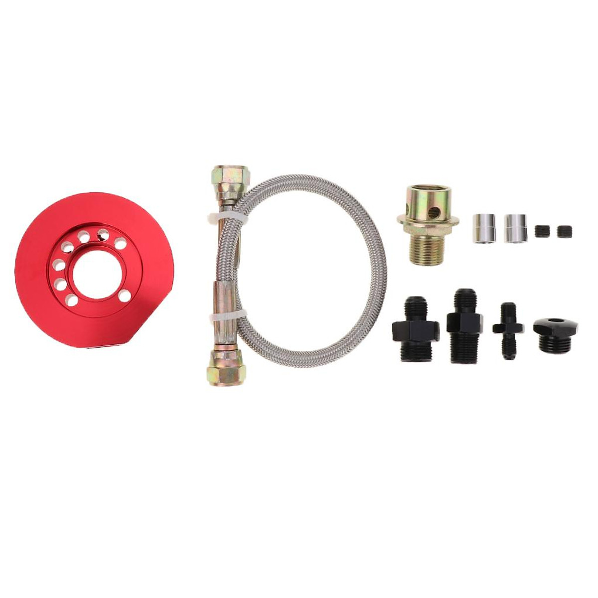 Aluminum Oil Filter Sandwich Adapter Plate Block Kit For Phụ kiện ô tô