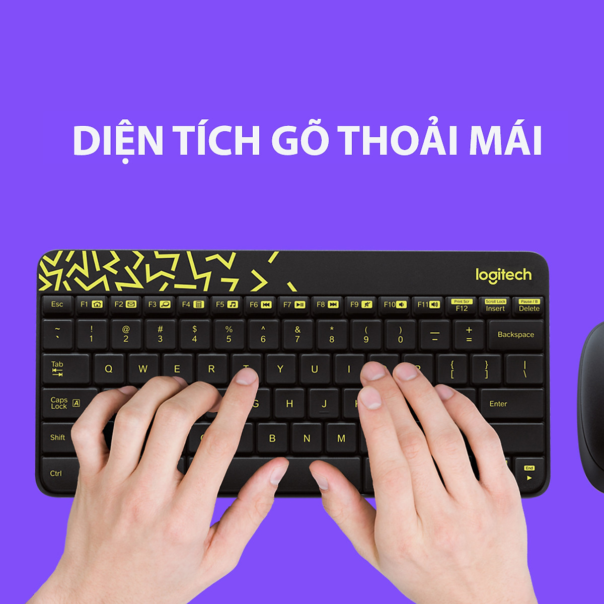 Combo chuột phím không dây Logitech MK240 - Hàng chính hãng