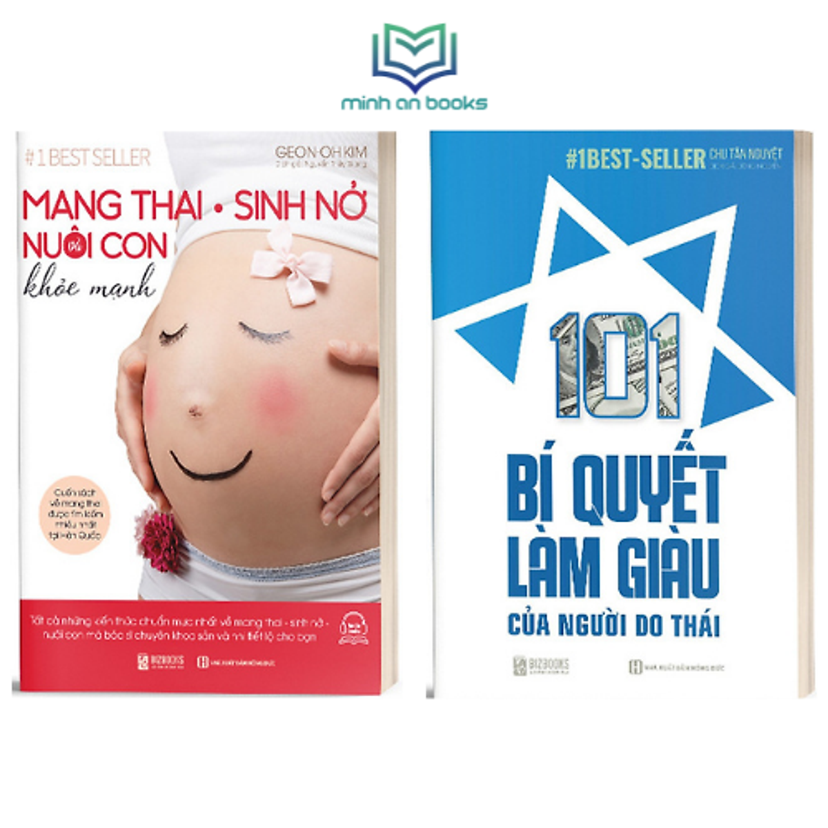 BIZBOOKS - Bộ Sách Thai Giáo - Nuôi Và Dạy Con: Mang Thai – Sinh Nở - Nuôi Con Khỏe Mạnh + 101 Bí Quyết Làm Giàu Của Người Do Thái - MinhAnBooks