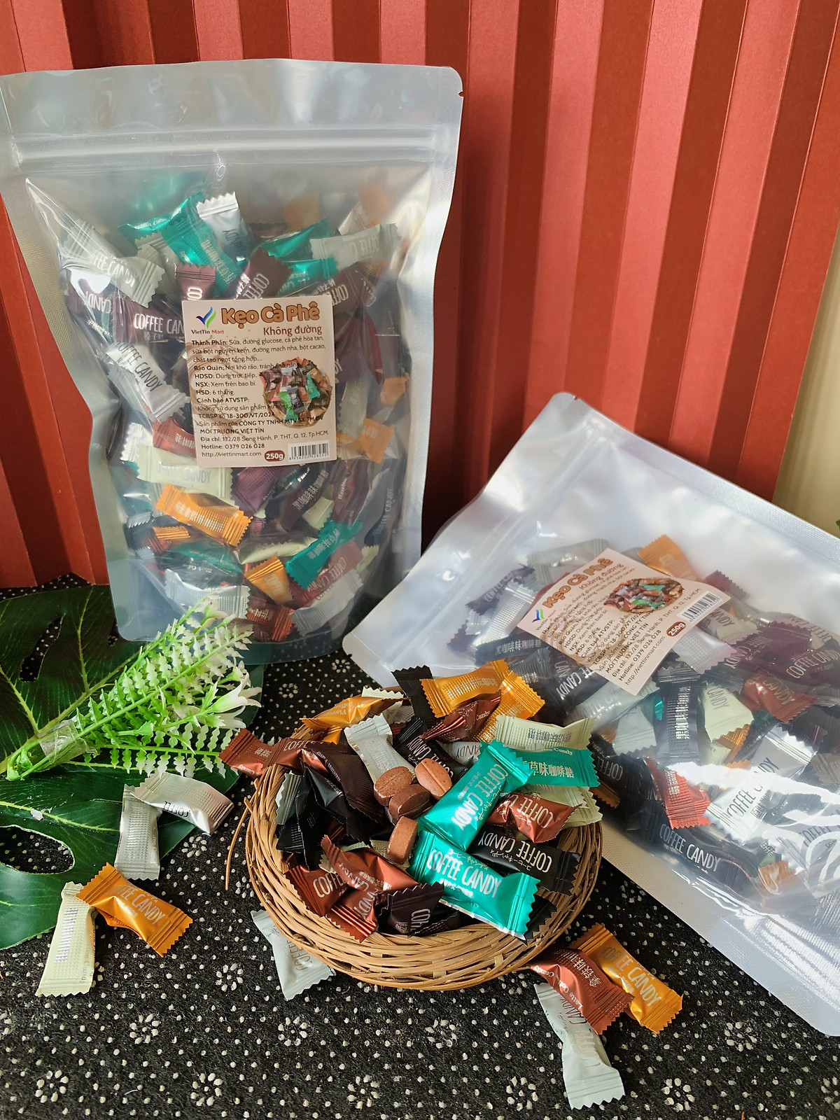 Kẹo Cà Phê Coffee Candy Đài Loan Không Đường Túi 250g
