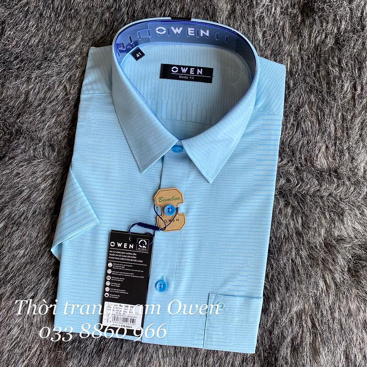Áo sơ mi nam Áo sơ mi Owen regular fit tay ngắn trắng caro xanh Vai Kề Vai   Mua sắm hàng trực tuyến đảm bảo chất lượng  Sản Phẩm