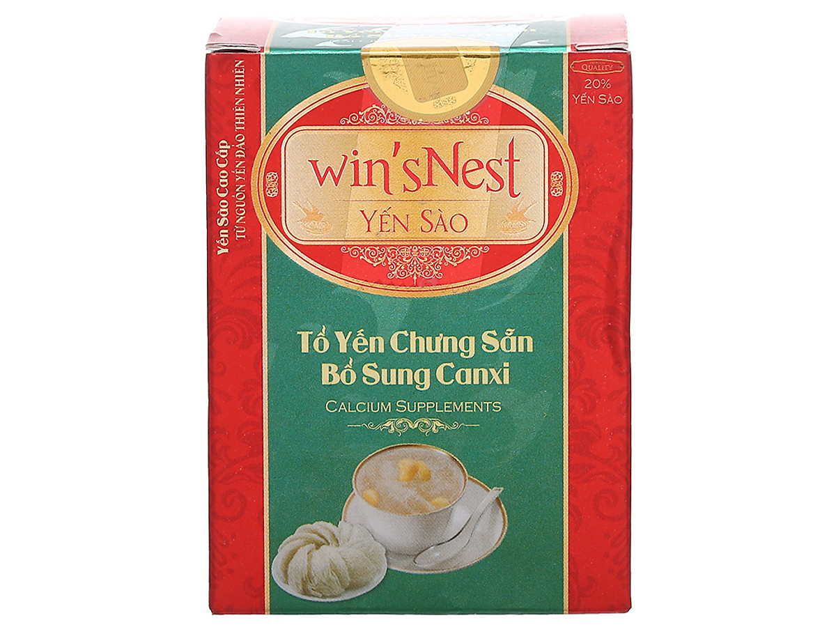THÙNG 72 LỌ YẾN SÀO WIN'SNEST TỔ YẾN CHƯNG SẴN BỔ SUNG CANXI 20% (70ML/LỌ)