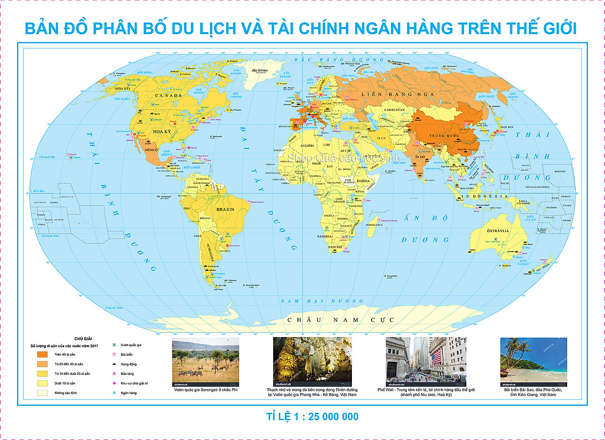 Du lịch và Tài chính ngân hàng trên thế giới khổ A0 (84x120cm)