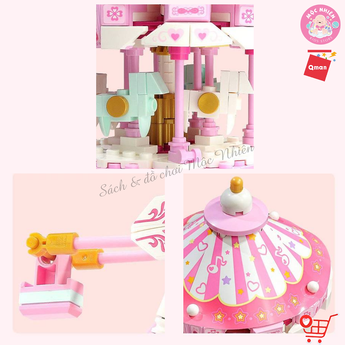 Đồ chơi lắp ráp lego Qman 42107 - Hộp phát nhạc sáng tạo dành cho bé gái từ 6 tuổi (418 chi tiết)