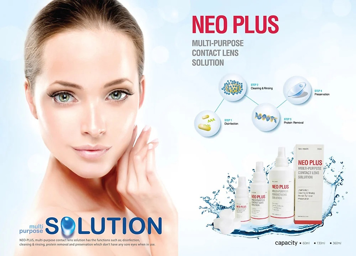Dung Dịch Ngâm Kính Áp Tròng Neo Plus Hàn Quốc