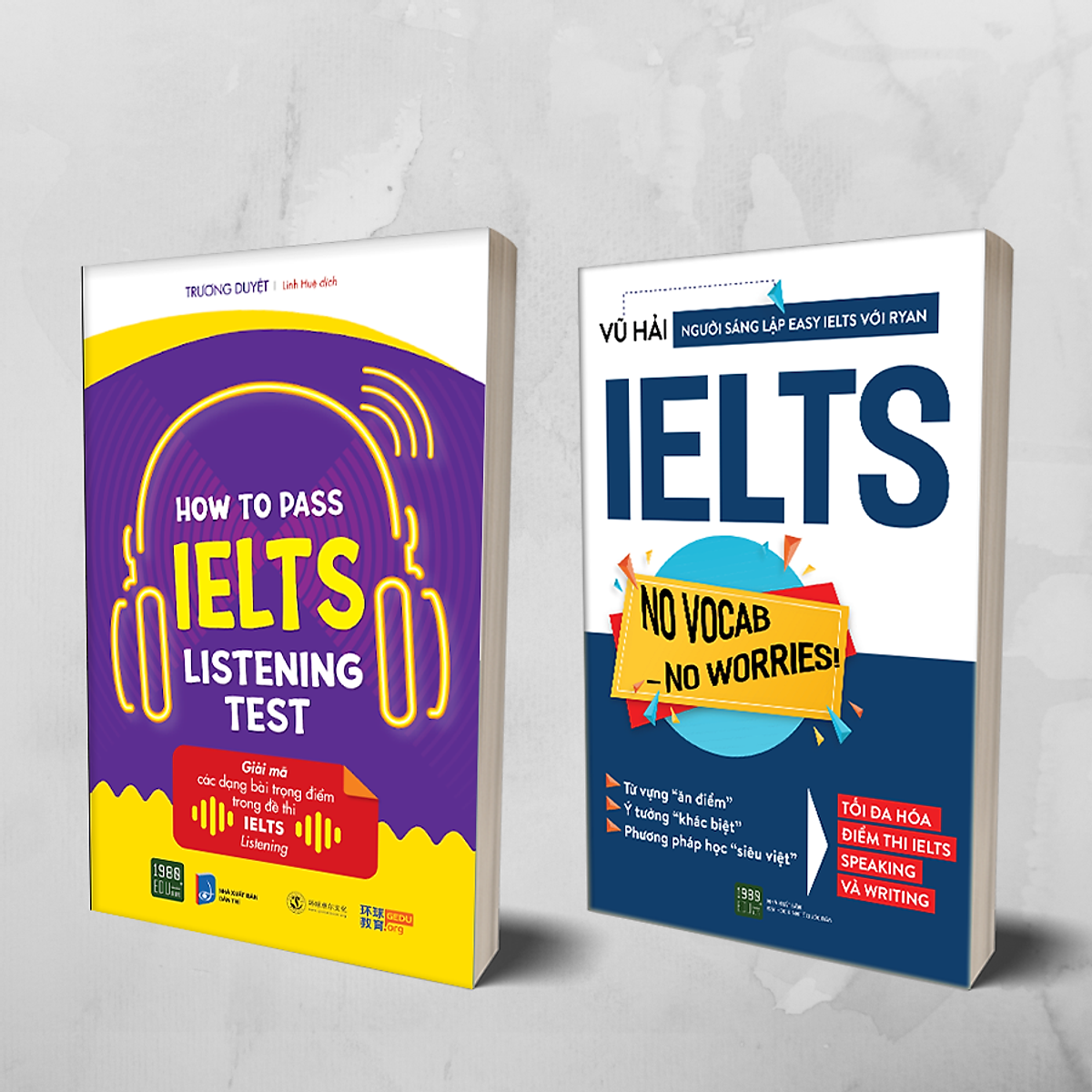 Combo 2 Cuốn: How To Pass IELTS Listening Test + IELTS No Vocab - No Worries