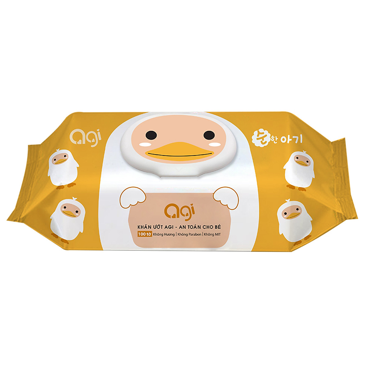 Bộ 4 Gói Khăn Ướt Không Hương Agi (100 Tờ x 4) - Giao Mẫu Ngẫu Nhiên