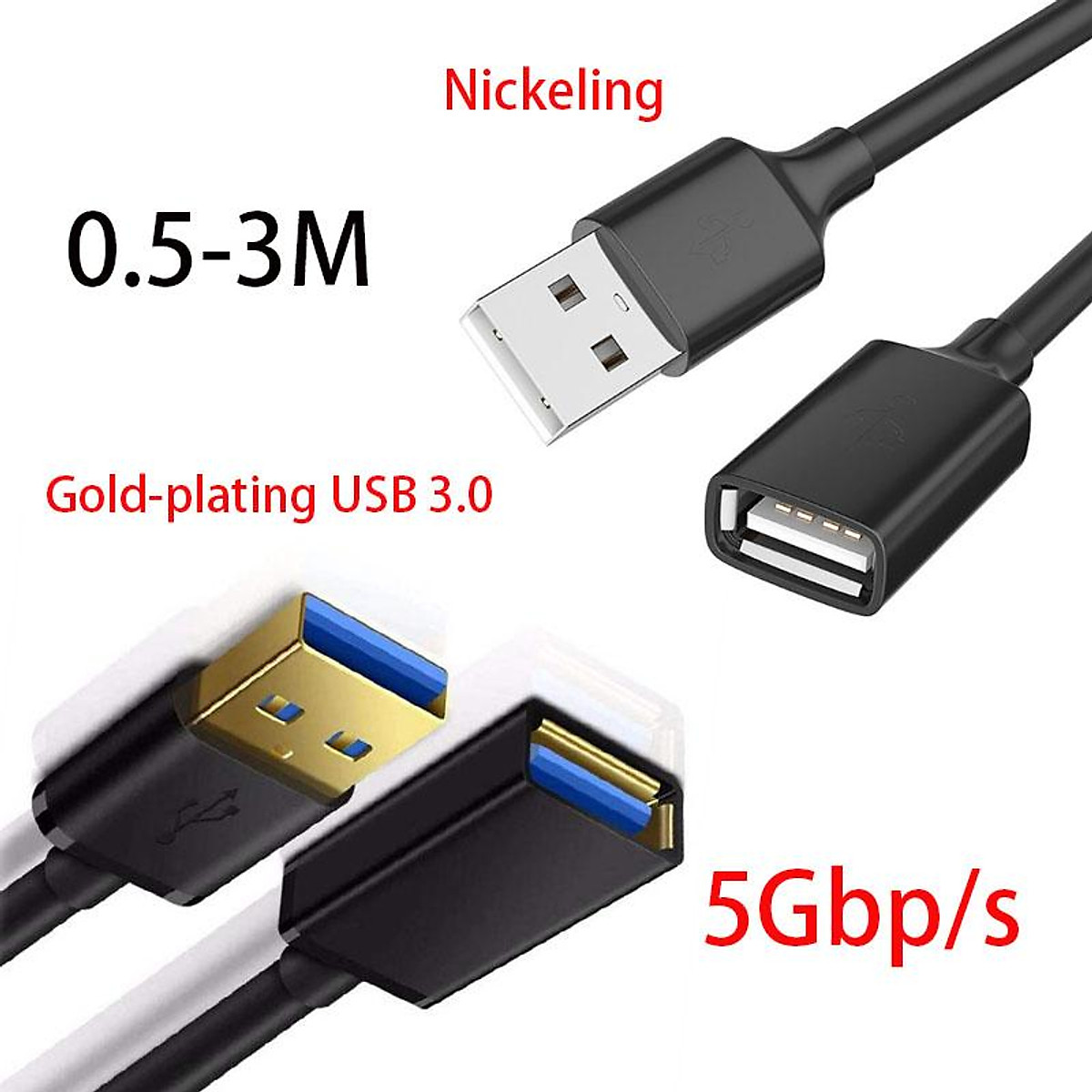 Cáp Nối Dài Usb3.0 0.5-3M Cho Smart Tv Ps4 Xbox One Ssd Bộ Mở