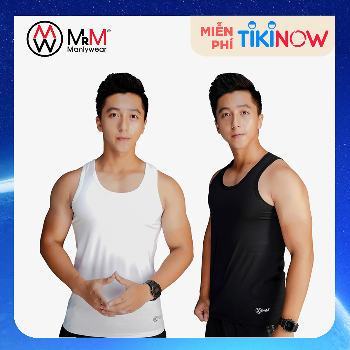 Combo 2 áo ba lỗ nam/áo 3 lỗ nam, sợi cotton mềm mịn siêu thoáng mát, thấm hút mồ hôi cực tốt, co giãn 4 chiều MRM FASHION -MM