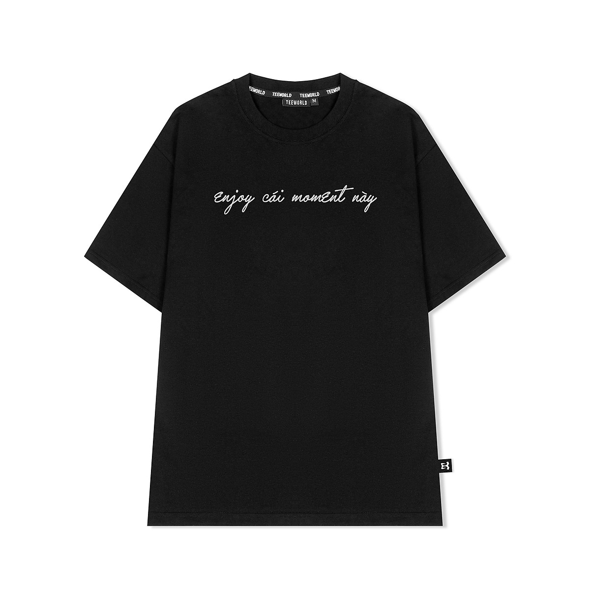 Áo Thun Enjoy Cái Moment Này Nam Nữ Unisex - S - Đen | Teeworld Thế Giới Áo Thun | Tiki