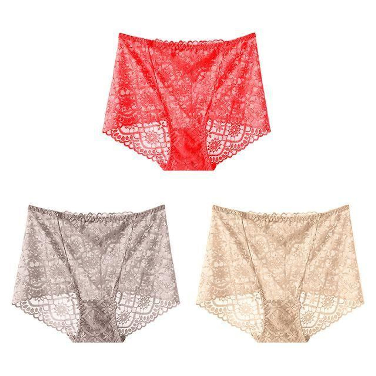 Quần Lót Ren Bigsize, Quần Lót Ren Cạp Cao Hàng Quảng Châu Cao Cấp