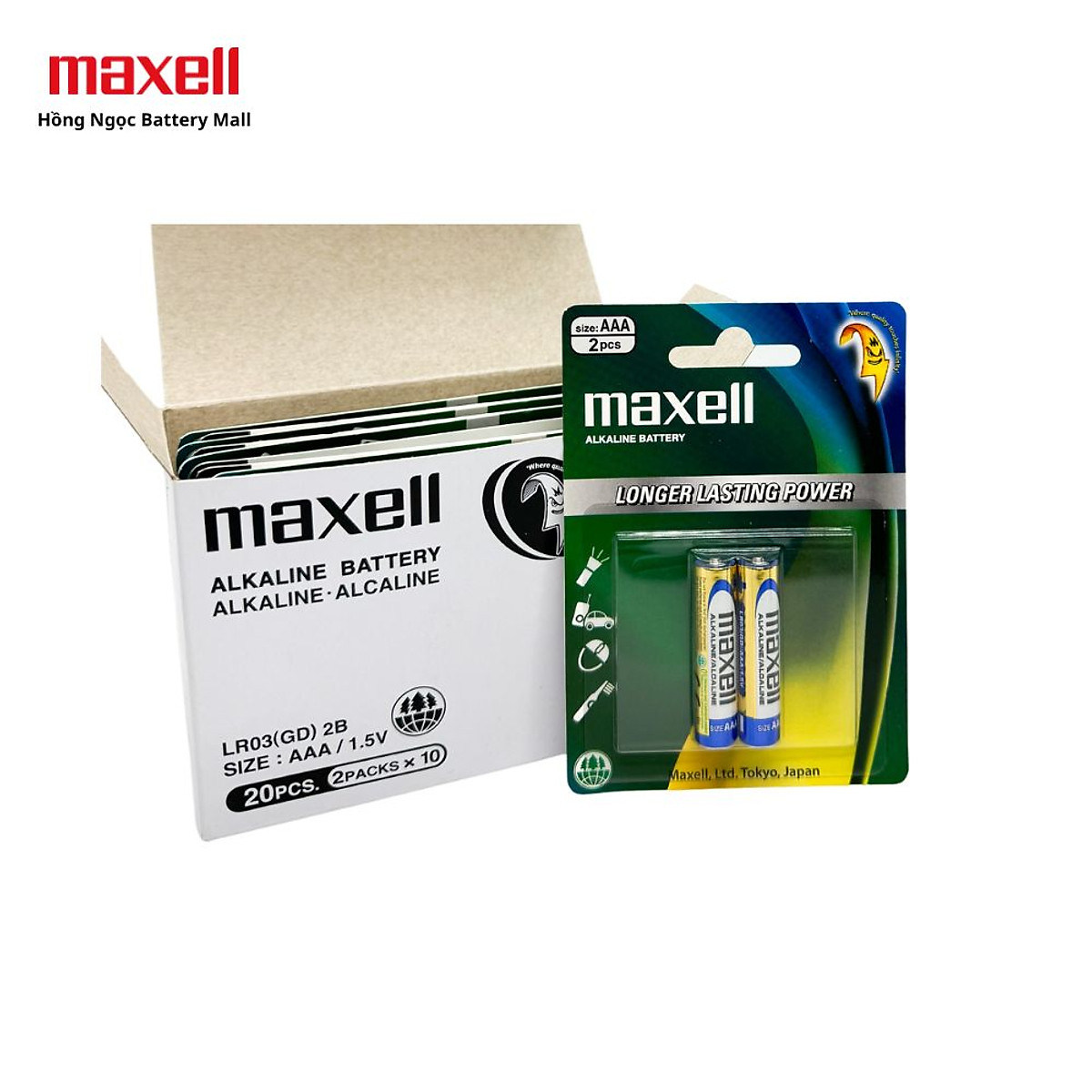 Hộp 20 Viên Pin AA / AAA Maxell Alkaline 1,5V - Hàng chính hãng