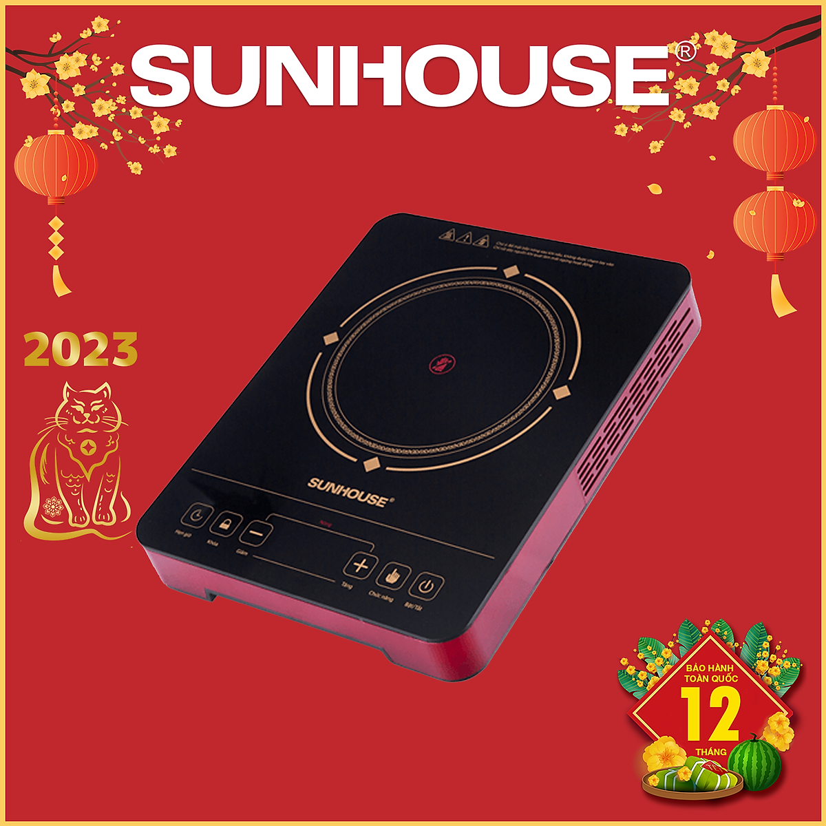 Bếp Hồng Ngoại Cảm Ứng Sunhouse SHD 6014 (2000W) - Hàng chính hãng