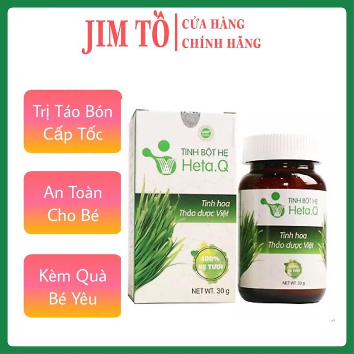 Tinh bột hẹ Heta.Q chính hãng/ tinh bột hẹ hỗ trợ táo bón, biếng ăn ở trẻ nhỏ và người lớn