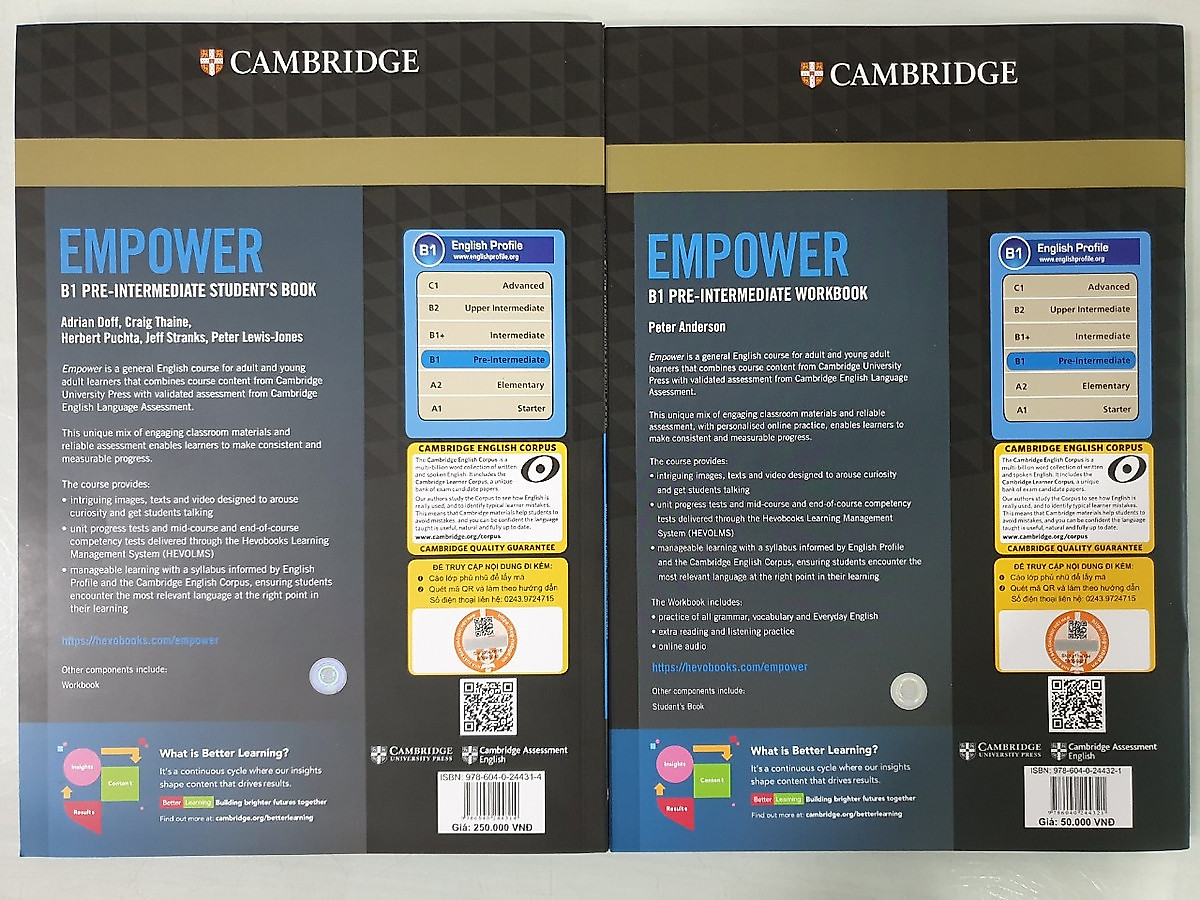 Combo 2 cuốn: Empower B1 Pre-Intermediate Student's Book with Online Access + Empower B1 Pre-Intermediate Workbook with Online Access