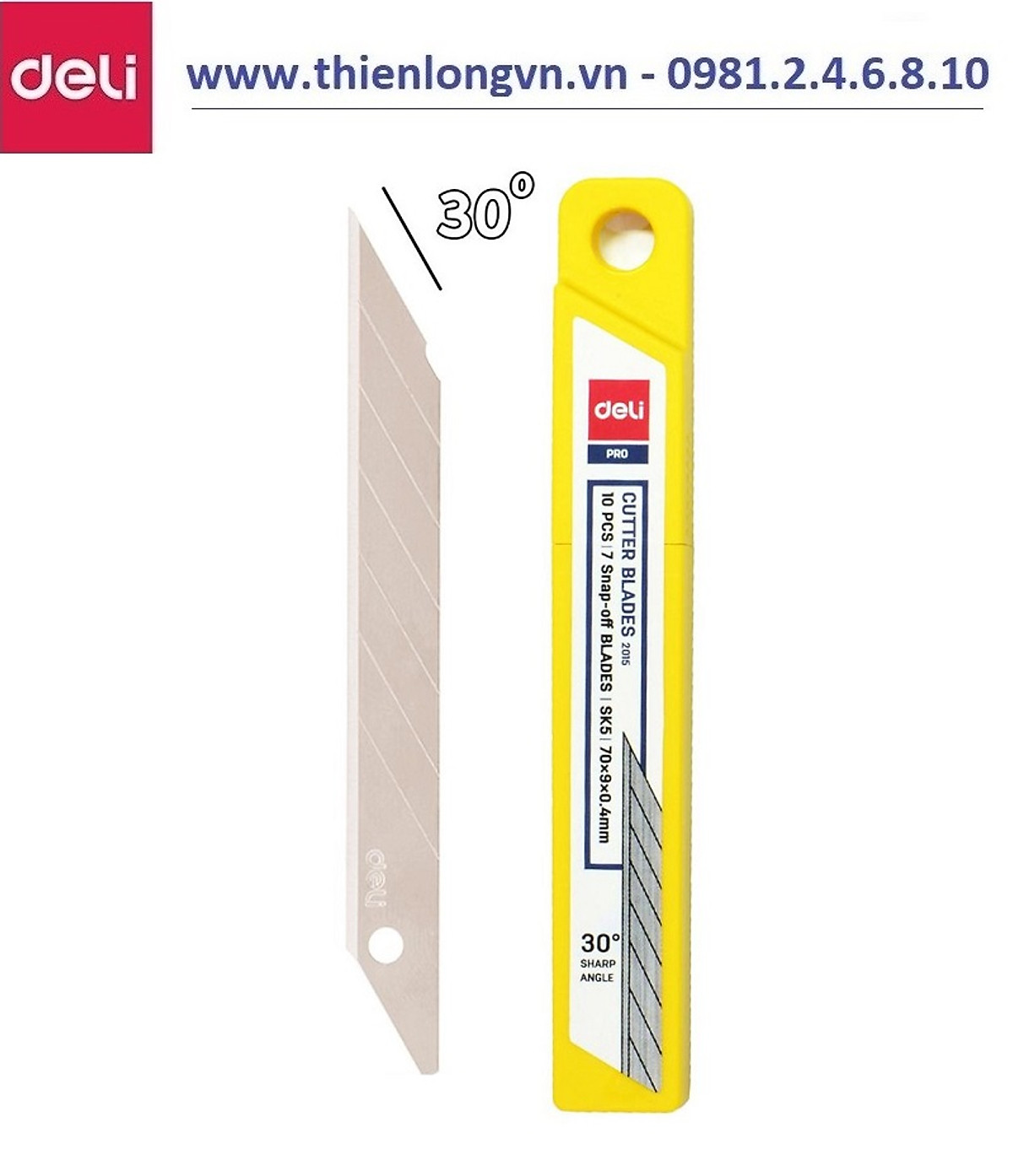 Lưỡi dao trổ 30 độ Deli 2015