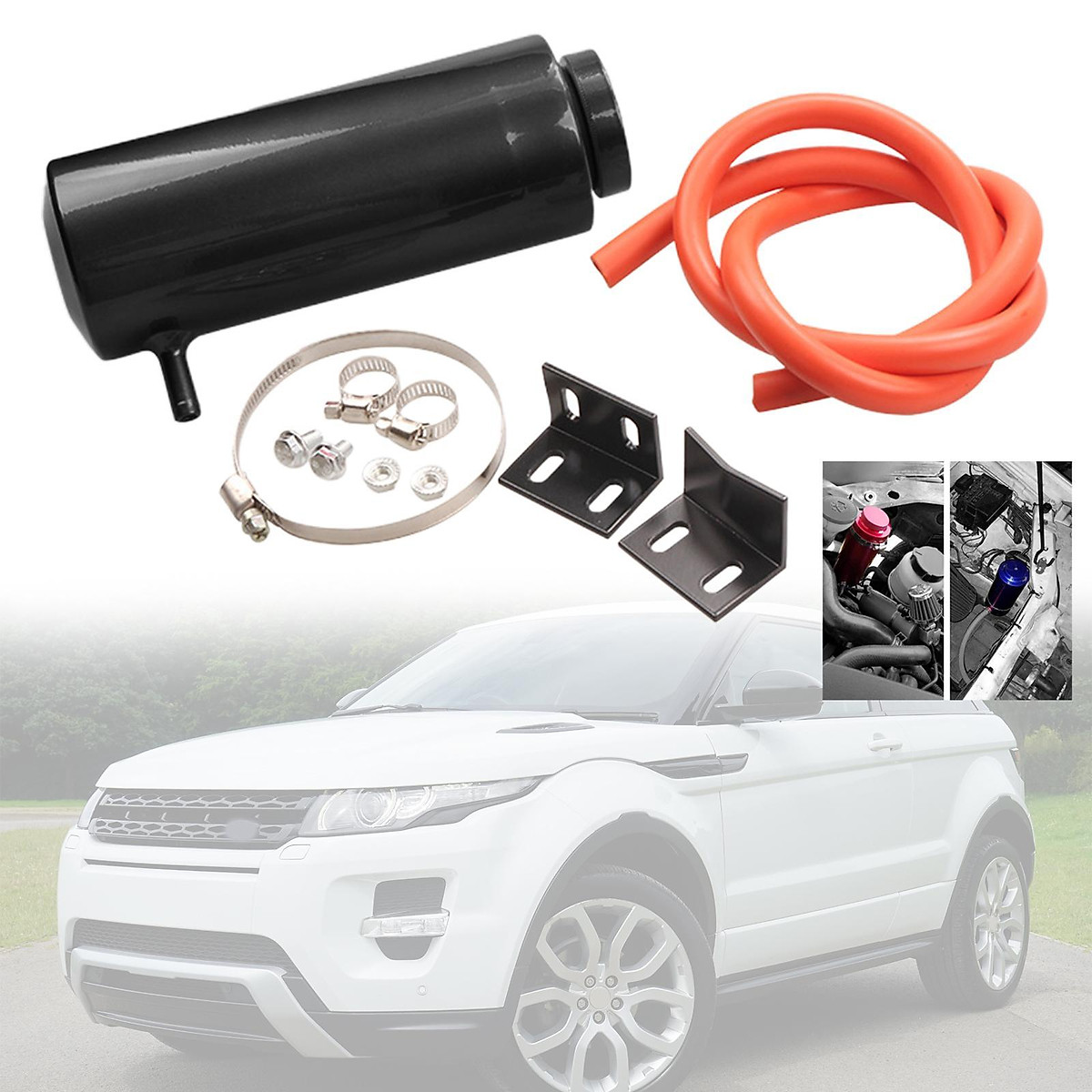 Car Coolant Tank Coolant Expansion Tank 800ml Universal Aluminum Alloy