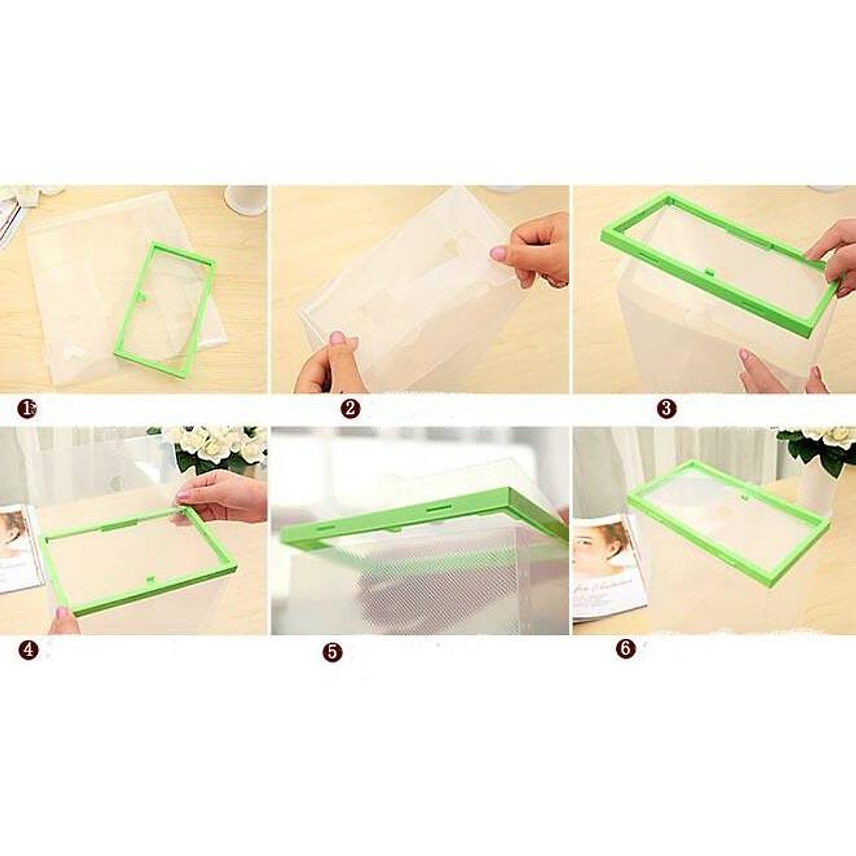 Bộ 5 Hộp Đựng Giày Dép Có Khung Viền Nhựa