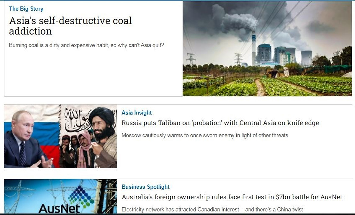 Nikkei Asian Review: Nikkei Asia - 2021: ASIA'S ADDICTION TO COAL - 43.21 tạp chí kinh tế nước ngoài, nhập khẩu từ Singapore