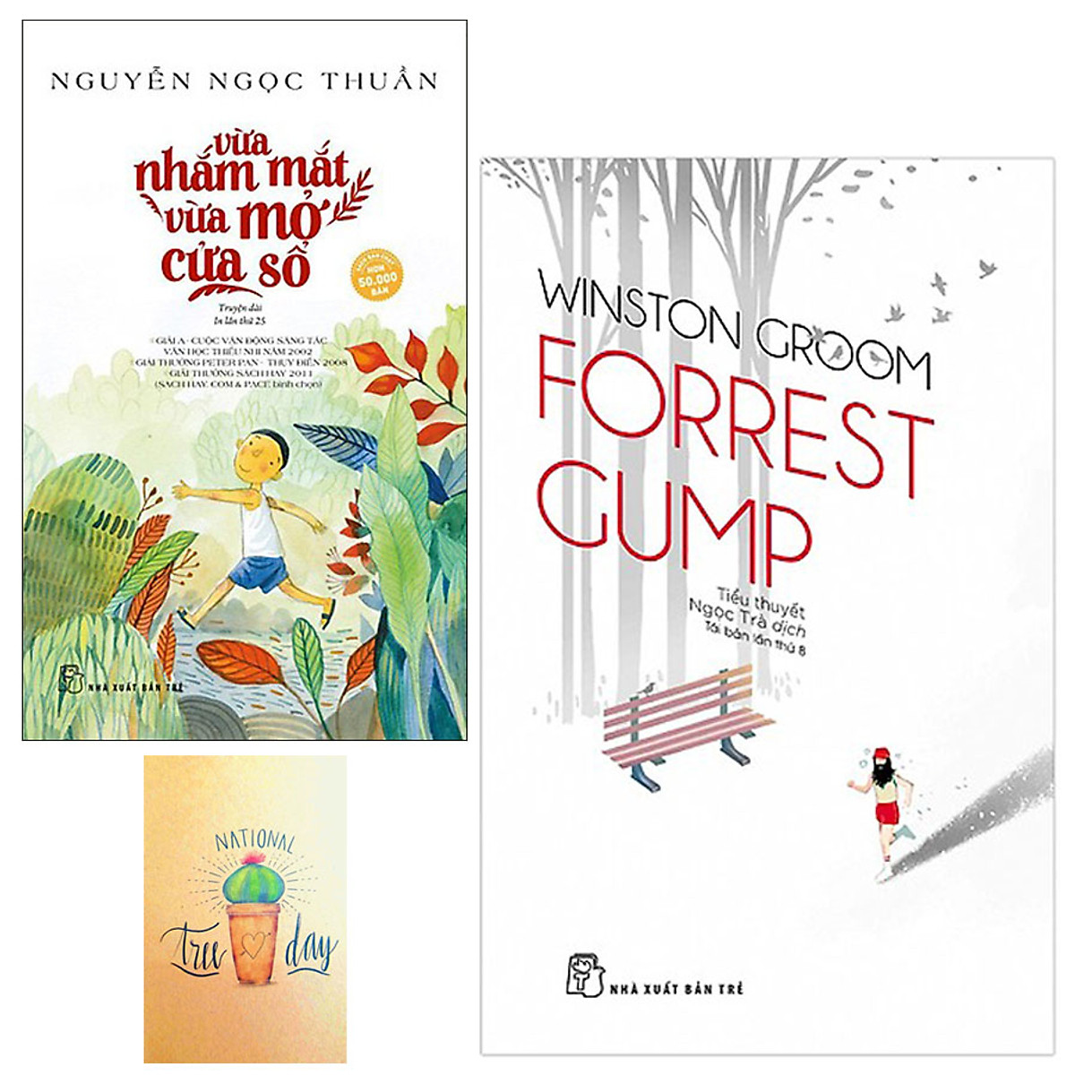 Combo Forrest Gump và Vừa Nhắm Mắt Vừa Mở Cửa Sổ( Tặng kèm Sổ Tay Xương Rồng)