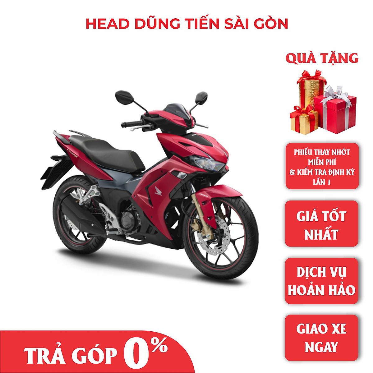 Xe Máy Honda Winner X Đặc biệt ABS 2022 - Đỏ đen xanh - Xe côn tay