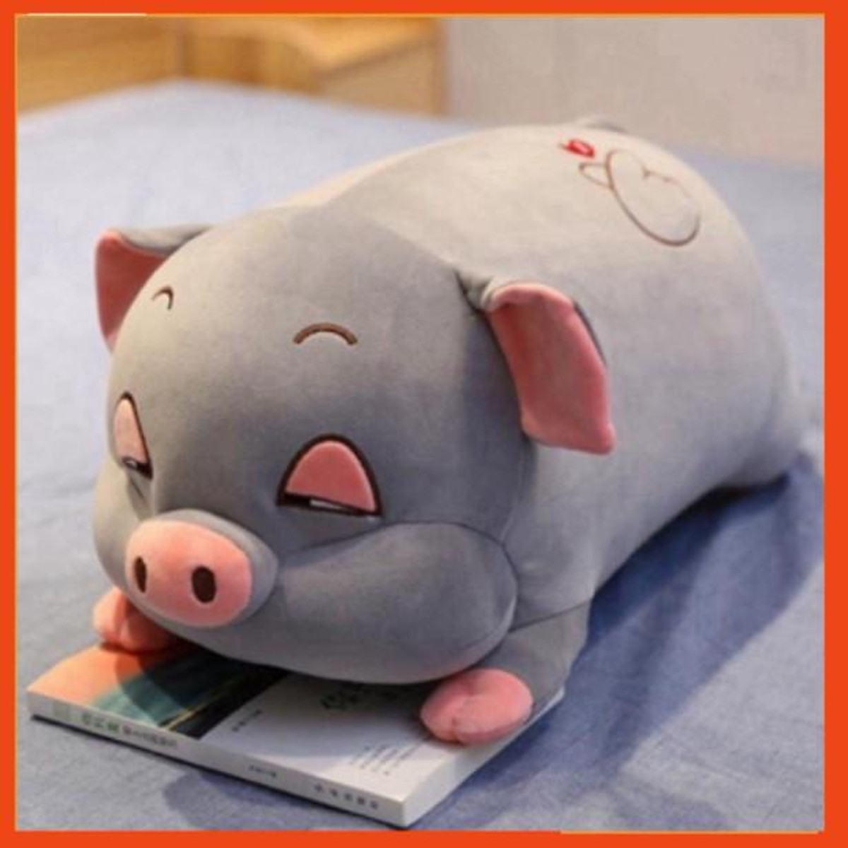 Gấu Bông Heo Mắt Híp, Lợn Phê Cần Ngủ Đờ Đẫn,Gối Ôm Heo Ngủ Không