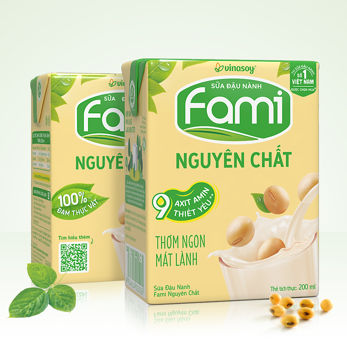 Thùng Sữa đậu nành Fami nguyên chất (200ml x 36 Hộp)