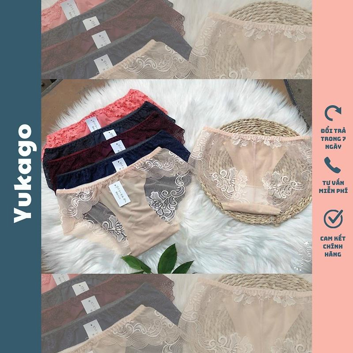 Quần lót nữ ren sexy quần chip đúc siêu thoáng mát gợi cảm YUKAGO TQ66622