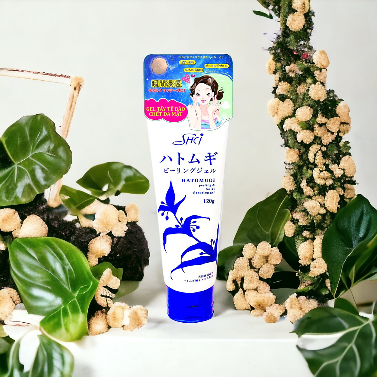 Mua Gel Tẩy Tế Bào Chết SHCI Hatomugi Làm Sạch Sâu Chiết Xuất Hạt Ý Dĩ Dành  Cho Da Mặt Tuýp 120g (Combo 120g Và Set 24ml) tại HOÀ PHÚC | Tiki