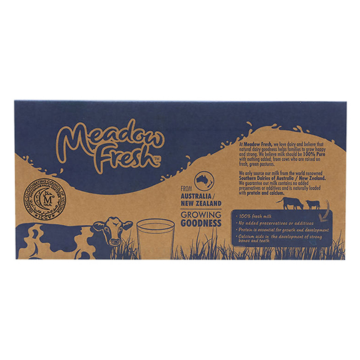 Thùng 12 hộp Sữa tươi tiệt trùng nguyên kem Meadow Fresh 1L hàng New Zealand