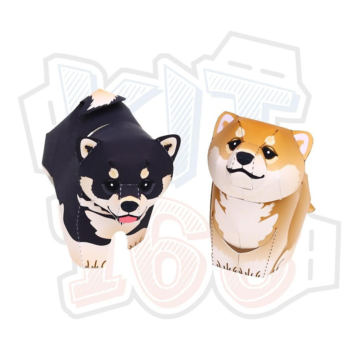 Mô hình giấy Chó Shiba Inu cute ver 2  Kit168 Shop mô hình giấy