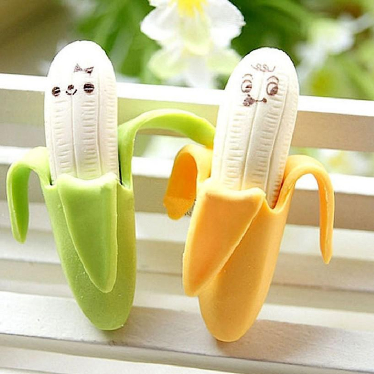 Combo 2 Gôm Tẩy 4.5cm Hình Trái Chuối - Gọt bút chì - Gôm Tẩy