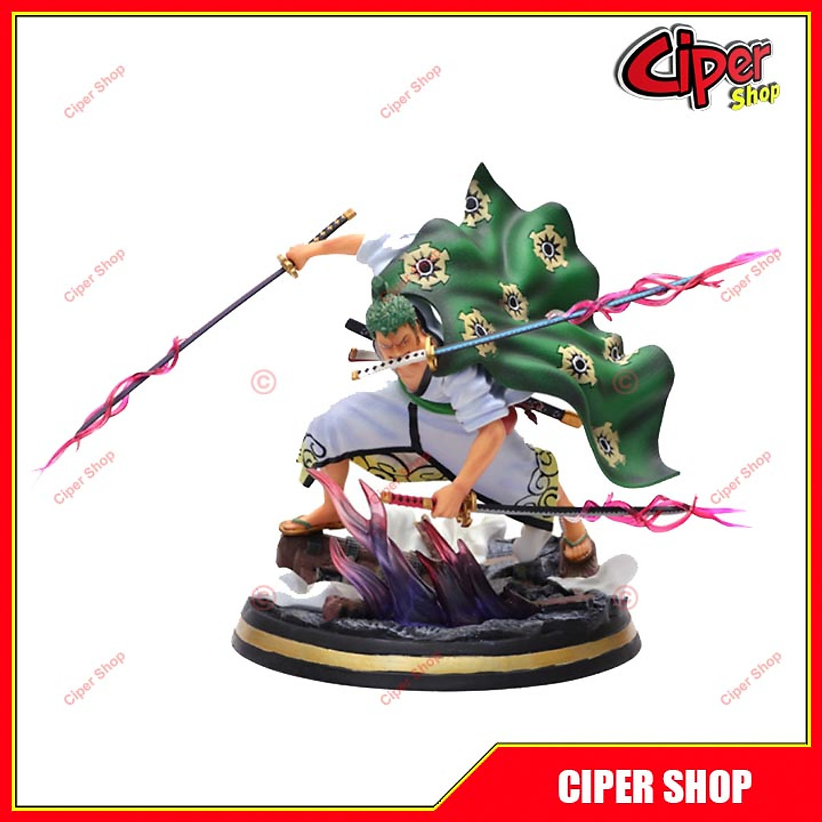 Mô hình Zoro Tam kiếm 2 đầu trong One Piece Figure 25 cm  dkgon