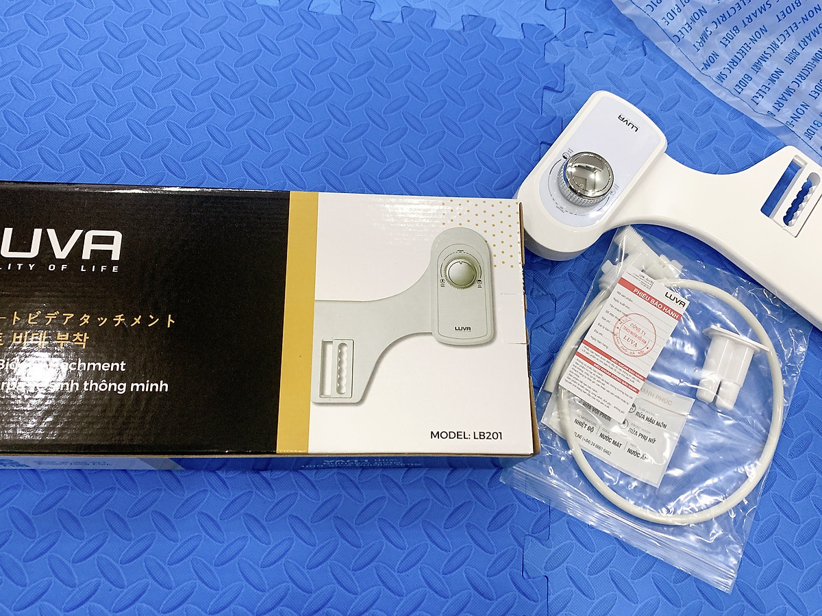 Vòi Rửa Xịt Vệ Sinh Thông Minh Luva Bidet LB201, 2 Vòi Rửa, Hàng Chính Hãng, Không Dùng Điện, Tự Rửa Vòi Phun