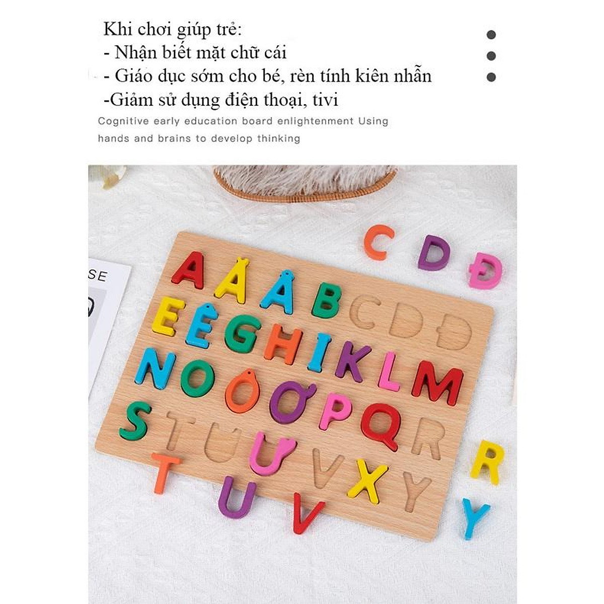 Bảng Chữ Cái Tiếng Việt Bảng Chữ Cái Chữ Số Thông Minh Bằng Gỗ ...