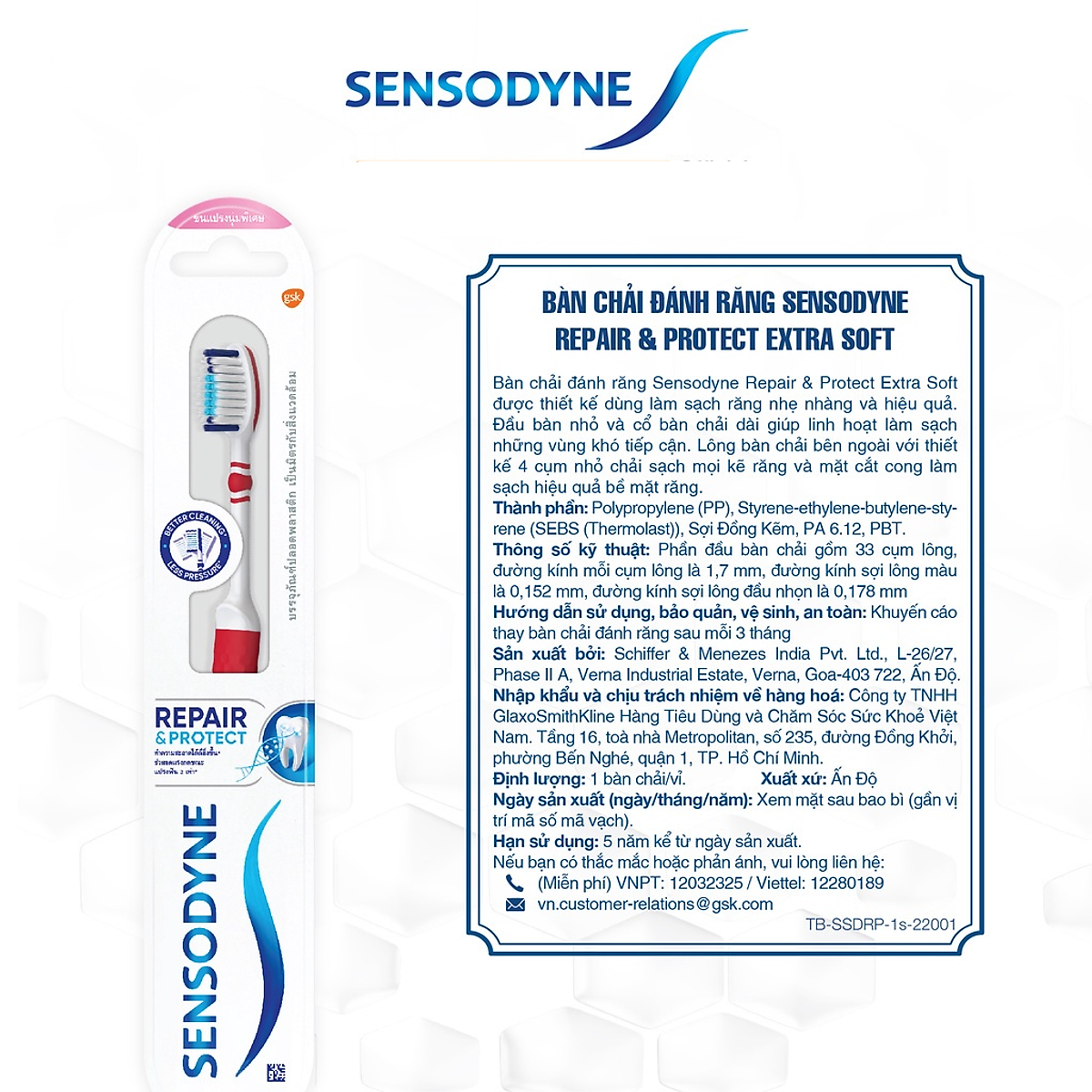 Bàn Chải Đánh Răng Sensodyne Repair & Protect Extra Soft