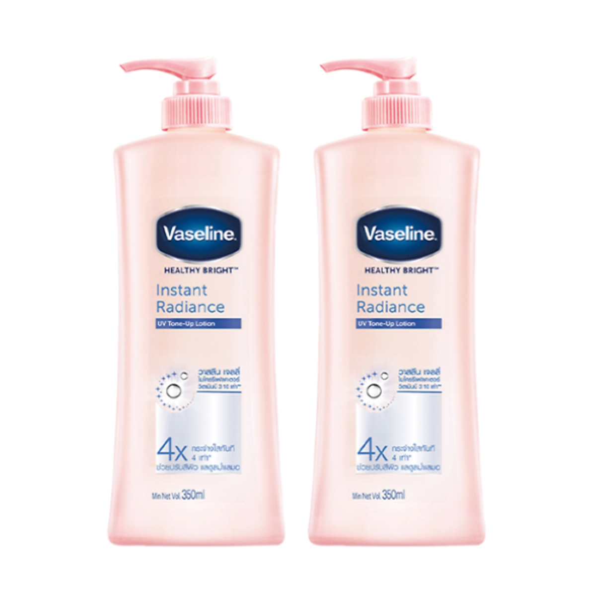 Combo 2 Sữa dưỡng thể dưỡng sáng da tức thì VASELINE Healthy Bright Instant Radiance 350ML/chai