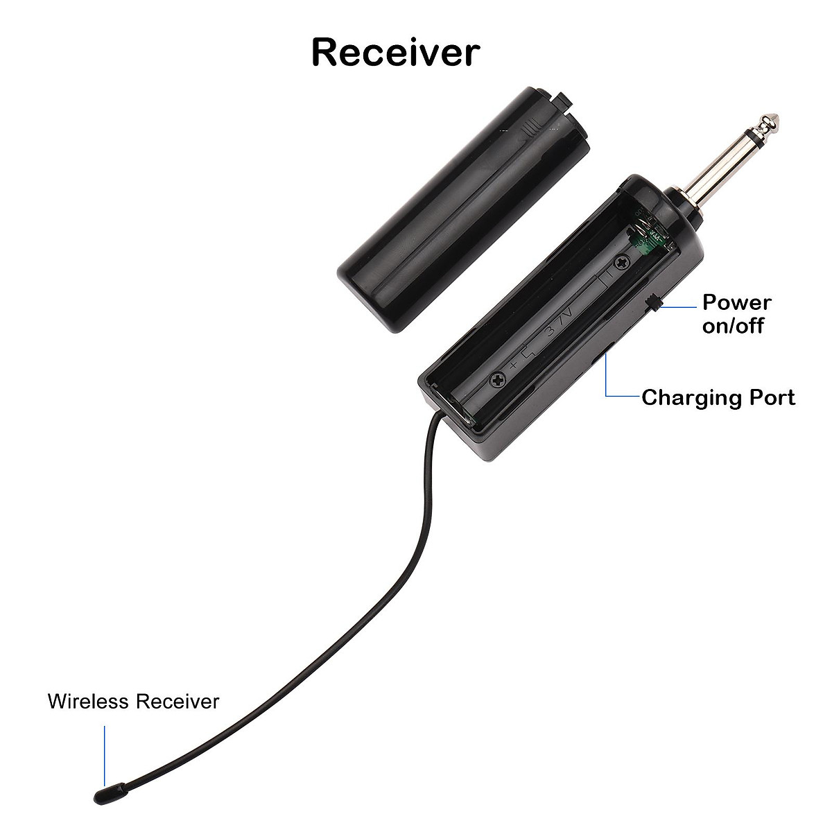 Handheld UHF Wireless Microphone 6.35mm Receiver Antiinterference Wireless Microphone