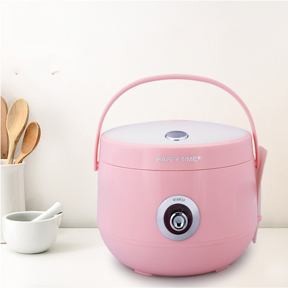 Nồi cơm điện nắp gài Sunhouse Happy Time HTD8521P (1.8 Lít) - Hồng - Hàng chính hãng | Tiki