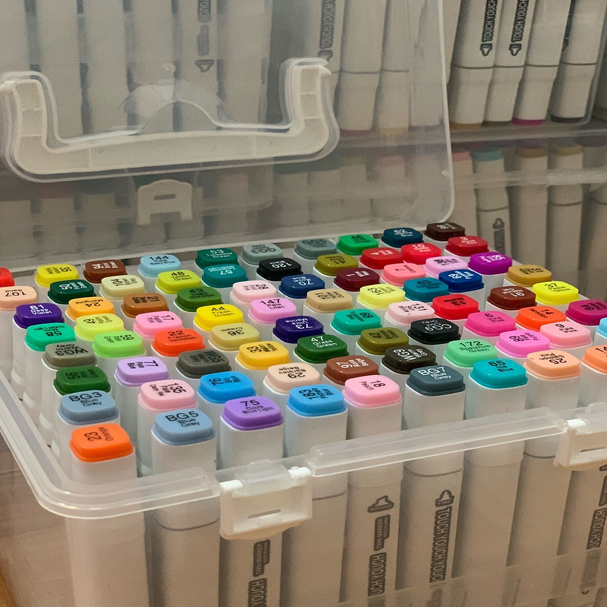 Bút màu marker chuyên nghiệp Deli kèm túi vải  30406080 Màu  708   Họa cụ HAMI