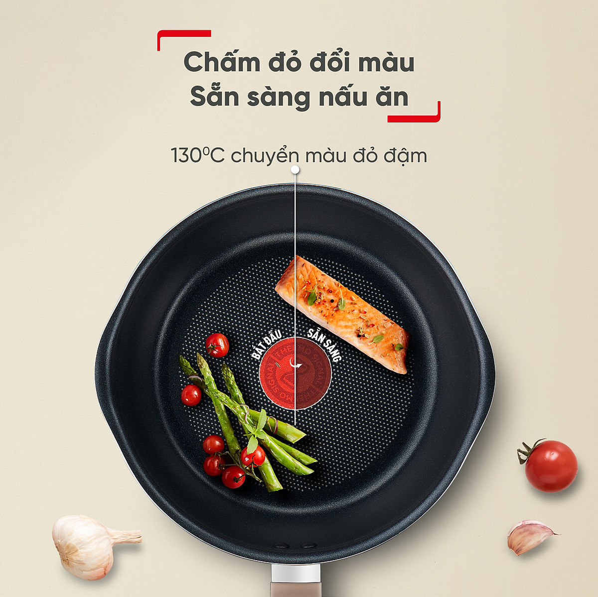 Chảo nồi có nắp chống dính đa năng Tefal One Pick Pot Pan 3 trong 1 - 22cm - Hàng chính hãng