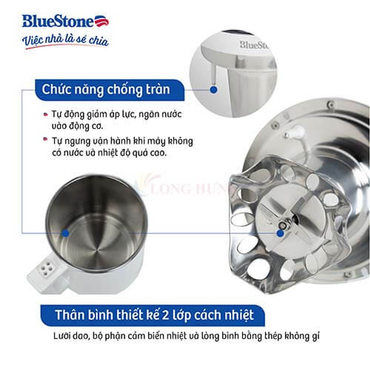 Máy làm sữa hạt đa năng Bluestone SMB-7329 - Hàng chính hãng