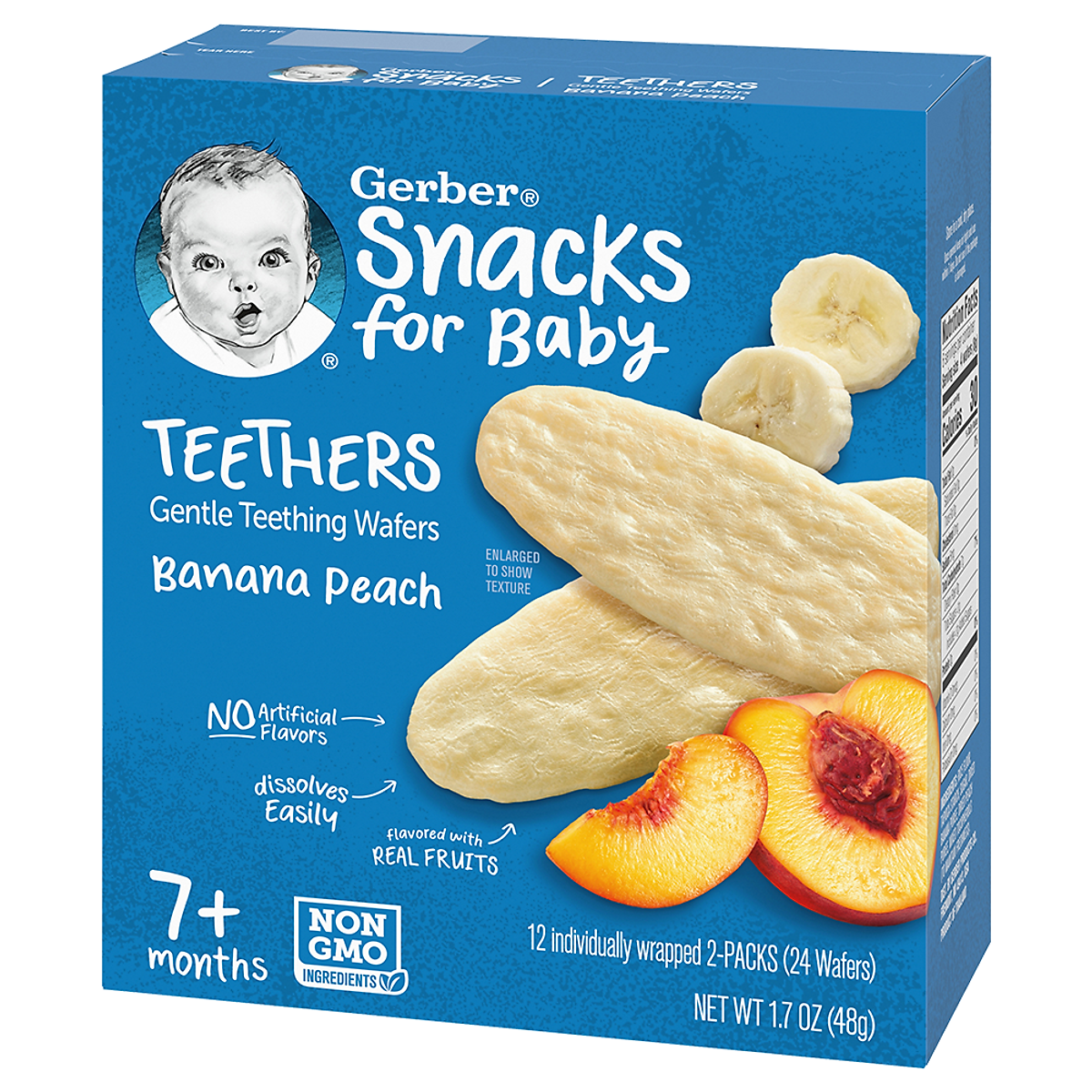 Bánh Gạo Gerber vị Chuối Đào 48g cho trẻ trên 7 tháng tuổi